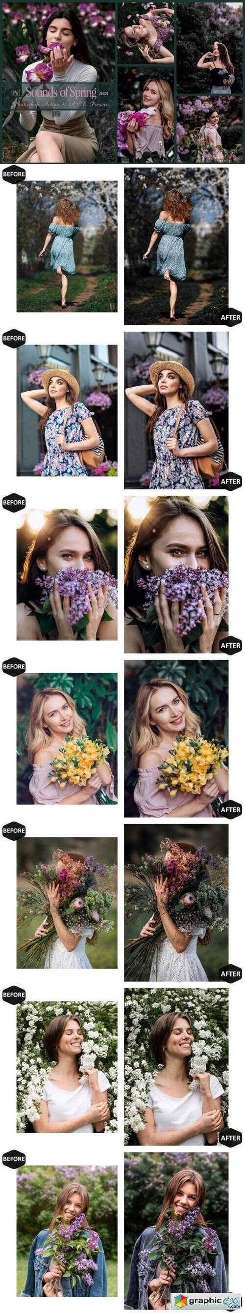 12 Sounds of Spring Photoshop Actions